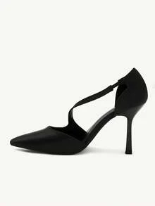 CUCCOO CHICEST Women Shoes Snake Strap Pointed Heels - Black - View 4