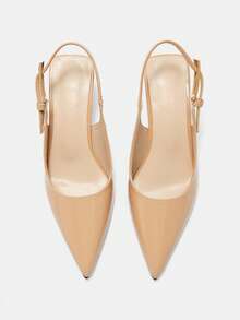 CUCCOO CURVES Women Solid Color Minimalist Pointed Toe Casual Wide Width Elegant Wedding Shoes For Christmas - Dark apricot - View 8
