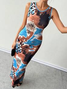 Chiquease Women's Printed Fitted Dress, Long Dress For Summer - Multicolor - View 1