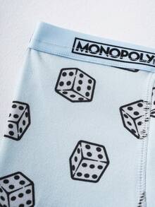 MONOPOLY X SHEIN 男童舒适柔软卡通图案字母弹力腰带三角裤 - 彩色 - 查看 10