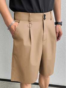 Manfinity Hypemode Men's Casual Loose Shorts - Khaki - View 4