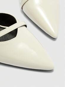 CUCCOO BIZCHIC 女士尖头低帮性感细跟高跟鞋，四季皆宜，适合户外通勤、宴会、派对等场合。 - 米色 - 查看 8