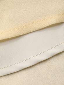 Livesso 黄色V领无袖系带中长连衣裙，休闲夏季海滩派对度假装 - 黃色 - 查看 7