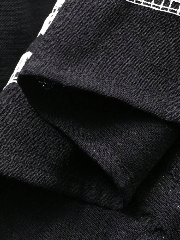 Women's Contrast Embroidered Graphic Camisole And High Waist Pleated Splice Skirt Vacation Style 2 Pieces Set