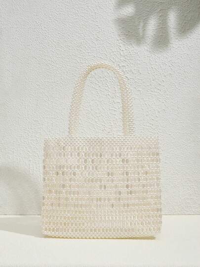 SHECARRY Bolsos de mano para damas, bolso de mano exquisito con cuentas para citas, fiestas y vacaciones