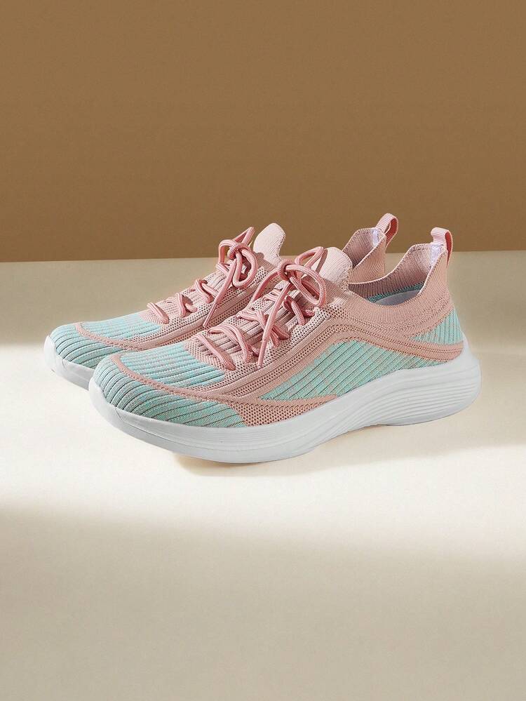 CUCCOO EASI Cloud Soft Sole, Women's Integrated Running Shoes, Breathable Mesh Skipping Rope Sneakers, Light Walking Shoes, Walking On The Feet, Soft Elastic Running Shoes, Women's Breathable Sneakers, Gym Training Jogging Shoes, Fashionable Light-Colored, Integrated Street Jogging, Retro Casual Style