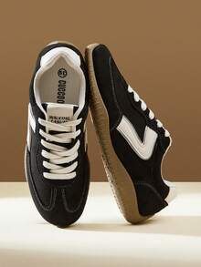 CUCCOO EASI Zapatillas deportivas casuales cómodas y de suela plana para mujer - Negro - Ver 4