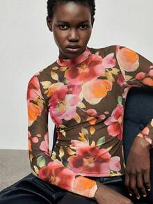 Maija 2026春夏新款印花长袖修身性感时尚上衣，别致优雅，适合都市通勤、日常浪漫休闲、90年代复古风派对海滩度假等场合，也适合婚礼宾客、主人、约会、派对、音乐会、早午餐、机场、圣帕特里克节、复活节、夏季、复活节派对、海滩度假、各种假期、夏季外出、毕业典礼、毕业典礼休闲装等场合。 - 彩色 - 查看 6