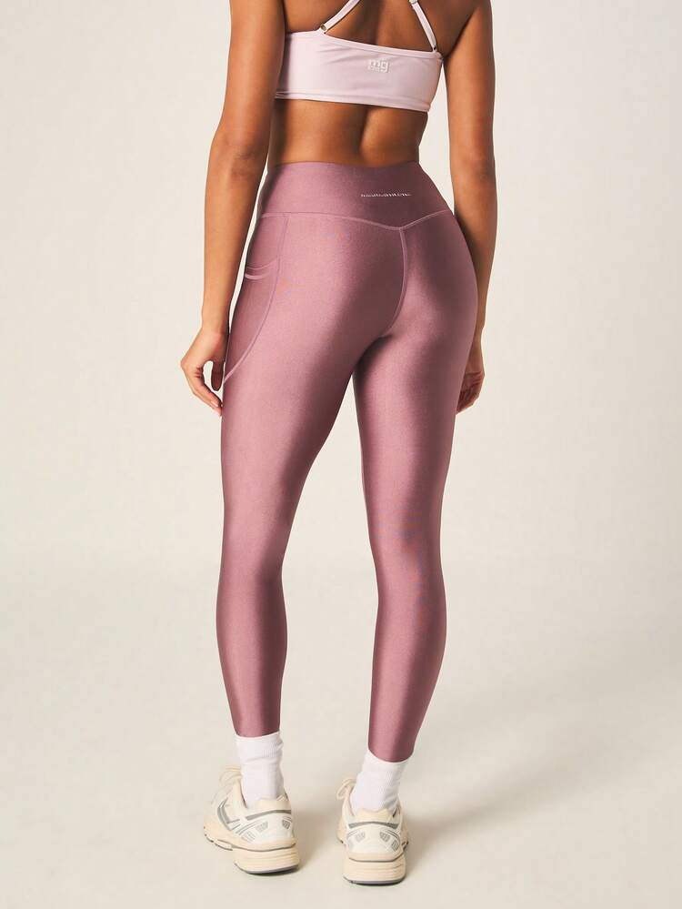 MISSGUIDED Glossy High Rise Side Pocket Leggings