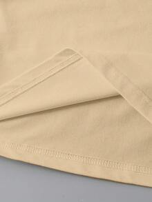 EMERY ROSE Women's T-Shirt Short Sleeved Casual Top Tees Simple Women Tops - Apricot - View 4