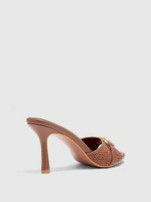 CUCCOO BIZCHIC 女士时尚通勤金属装饰高跟凉鞋 - 棕色 - 查看 5