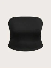 SHEIN EZwear 大码女式夏季休闲多色抹胸上衣 - 彩色 - 查看 9