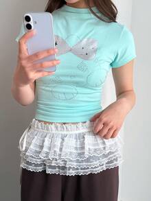 DAZY 夏季新款海滩度假休闲甜美女裙 - 白色 - 查看 4