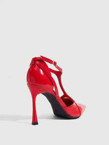 CUCCOO SZL Women's Fashionable Elegant Party Pointed Toe High Heels - Red - View 3