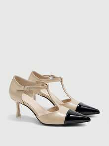 CUCCOO BIZCHIC 女士时尚防滑鞋底细高跟尖头舒适高跟鞋 - 杏色 - 查看 7