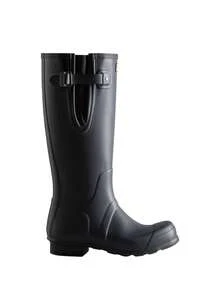 Hunter Original Tall Side Adjustable Wellington Men Boot Black MFT9007RMABLK - Black - View 1