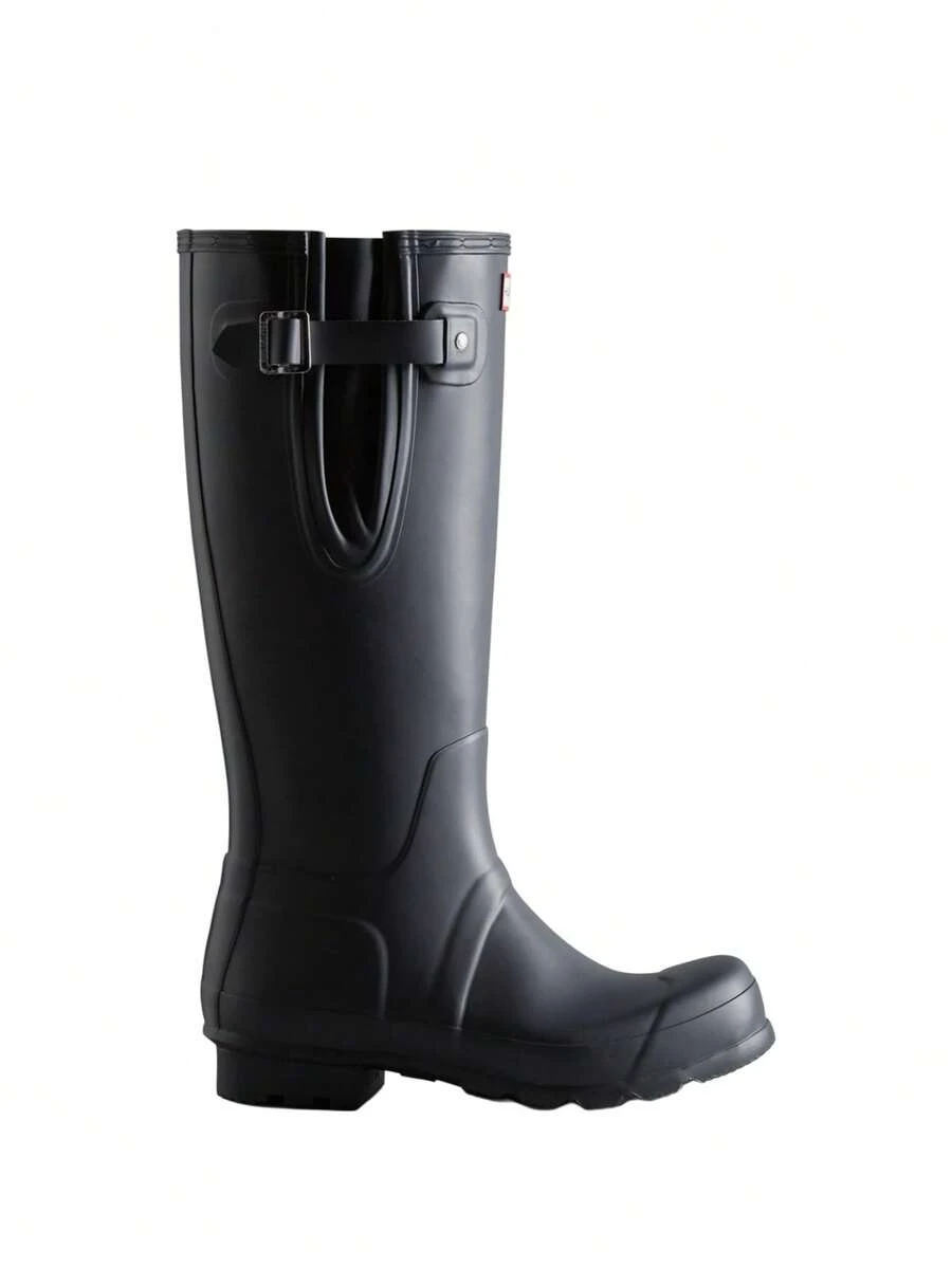 Hunter Original Tall Side Adjustable Wellington Men Boot Black MFT9007RMABLK - Black - View 1