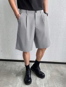 Manfinity Hypemode Men's Casual Loose Shorts - Light Grey - View 7