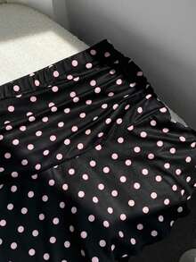 Comfortcana Summer Polka Dot Ruched A-Line Mini Skirt - Multicolor - View 6