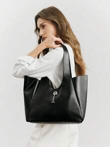 SHECARRY Women's Tote Bag, Large Capacity Shoulder Bag, Suitable For Commuting And Daily Use - Black - View 6