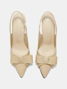 CUCCOO CURVES Giày cao gót mũi nhọn dáng rộng, cỡ lớn, thời trang, thích hợp cho mùa xuân, lễ Phục sinh và Giáng sinh. - Màu nâu hạnh nhân - Xem 10