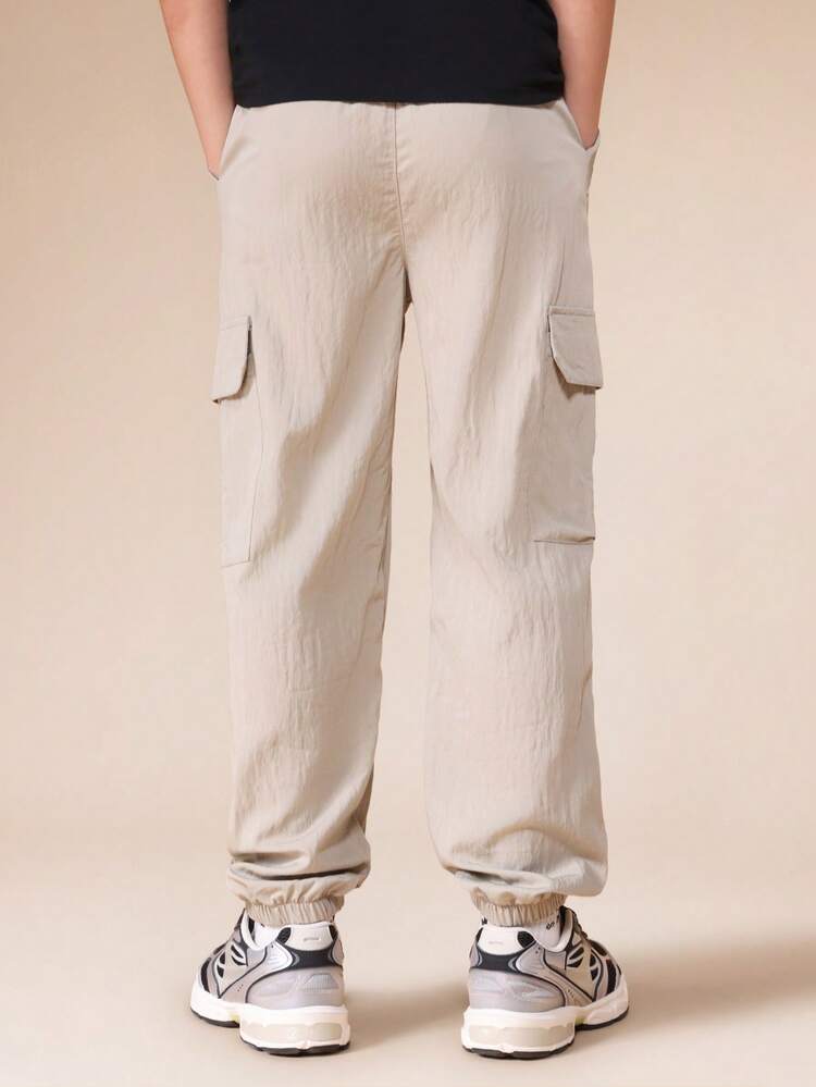 Cargo Joggers With Side Pockets And Elastic Cuffs