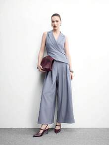 CUCCOO BIZCHIC 女士新款尖头哑光酒红色后系带细高跟凉鞋，时尚性感春季鞋履 - 酒紅色 - 查看 7