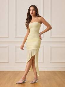 CUCCOO HITCHD Women's Elegant Square Toe High Heel Sandals, Summer Wedding Shoes - Silver - View 3