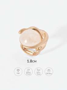 Opalesca Anillo de resina con cuerda elástica de oro mate - Oro tonto - Ver 7