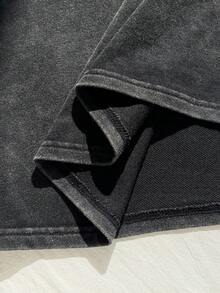 Comfortcana Camisetas femininas plus size com estampas, camiseta plus size, streetwear, roupas dos anos 90, camiseta casual minimalista com estampa de Nova York, gola redonda, manga curta e modelagem solta, tecido macio com efeito lavado ácido e lavagem vintage, ideal para a primavera e o verão. - Preto - Ver 5