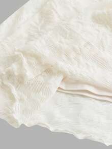SHEIN Đầm ren màu be trơn thanh lịch cho bé gái tuổi teen, thích hợp cho kỳ nghỉ/du lịch, phong cách vintage/đi biển/hải sản, dễ thương. - Màu be - Xem 4