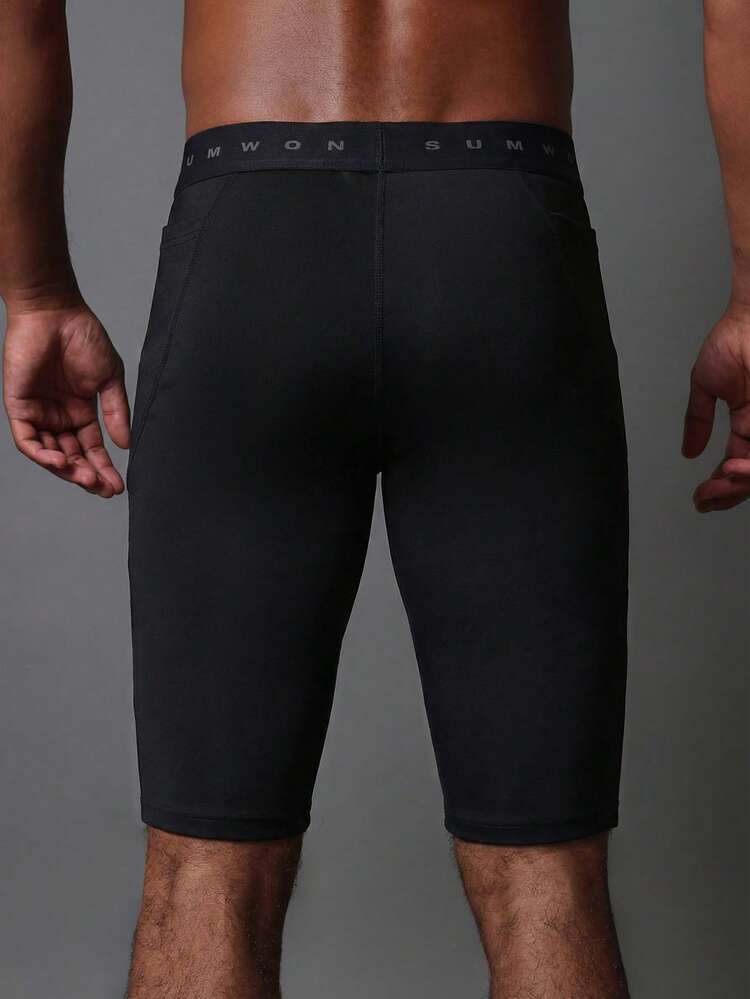Compression Athletic Shorts With Logo