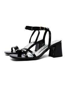 CUCCOO SZL Giày sandal cao gót dành cho nữ - Đen 2 - Xem 9