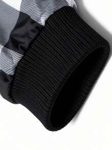 Manfinity Homme Men's Contrast Plaid Long Sleeve Jacket Coat - Multicolor - View 5