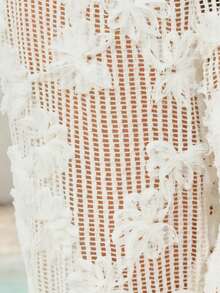 Swim Chiccia Plus Size Women Loose Floral Pattern Beach Pants - Beige - View 7