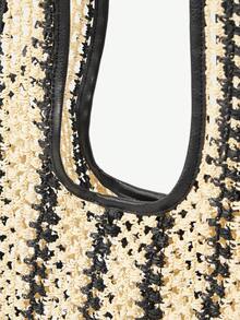 Maija 女士条纹大容量休闲百搭单肩包 - 彩色 - 查看 5