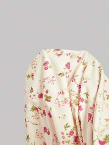 Vestido midi elegante de mujer con estampado floral pequeño y espalda descubierta, para verano - Multicolor - Ver 4