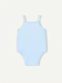 Cozy Pixies Conjunto de 3 piezas/Set de body de tirantes de punto de unicolor suave para bebé niña - Multicolor - Ver 6