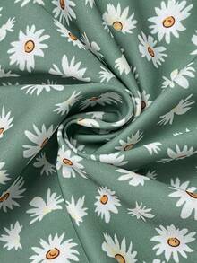 SHEIN 孕妇纯色印花拼接无袖连衣裙 - 彩色 - 查看 5