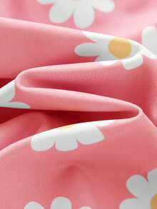 Cozy Pixies Áo tắm liền thân dài tay có khóa kéo in hoa cho bé gái, thích hợp cho kỳ nghỉ hè ở bãi biển. - Hồng - Xem 6