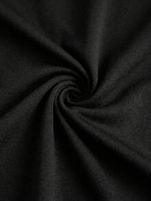 Camiseta versátil de unicolor Y2K para adolescentes - Negro - Ver 6
