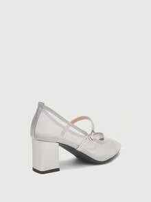 CUCCOO BIZCHIC Women Pointed Toe Fashion Daily Commute High Heels For Christmas Spring Shoes - Silver - View 9