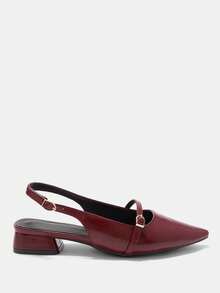 CUCCOO CURVES Women's Fashion Versatile Commuter Wide Fit Flats - Red - View 2