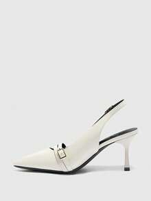 CUCCOO BIZCHIC 女士尖头低帮性感细跟高跟鞋，四季皆宜，适合户外通勤、宴会、派对等场合。 - 米色 - 查看 10