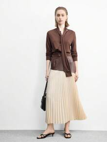 CUCCOO BIZCHIC 女士鞋履 春夏新款棕色细条纹夹趾高跟凉鞋拖鞋 简约时尚舒适百搭通勤性感女凉鞋 女鞋 - 咖啡 - 查看 2