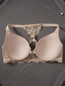 SHEIN Bộ 2 áo ngực ren phối ren gợi cảm cài trước. - Nhiều màu - Xem 7