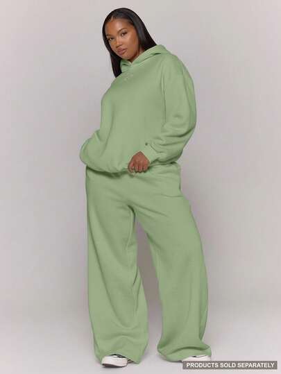 MUSERA Plus Straight Leg Patch Logo Tracksuit Bottom Joggers Autum Casual Everyday Basics Cosy Spring