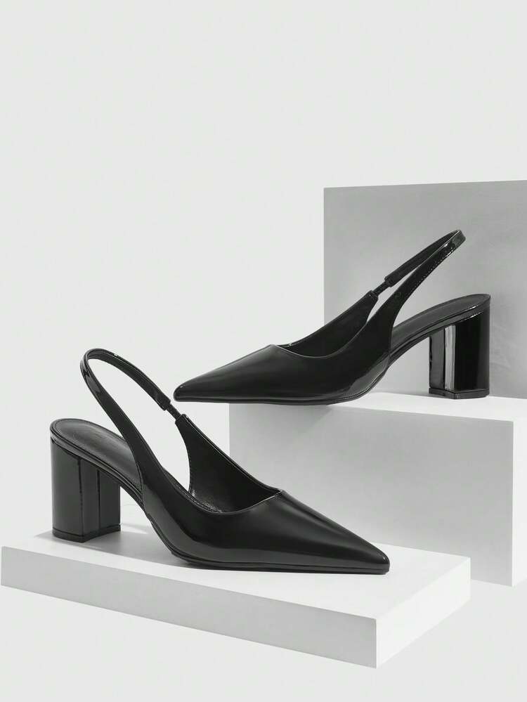 CUCCOO SZL Women's Pointed Toe Thick Heel High Heels, Elegant Sexy Fashion Pumps, Suitable For Date, Afternoon Tea, Party, Evening, Daily Commute Spring Shoes