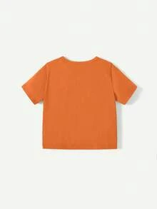 Cozy Pixies 2件套 幼儿男童撞色拼接圆领短袖上衣和运动短裤 - 彩色 - 查看 2