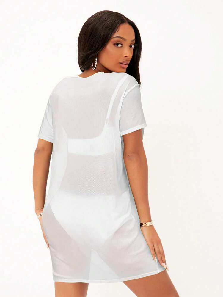 white sheer t shirt dress Fashionkilla cotton lace tiered hem maxi t-shirt dress in white